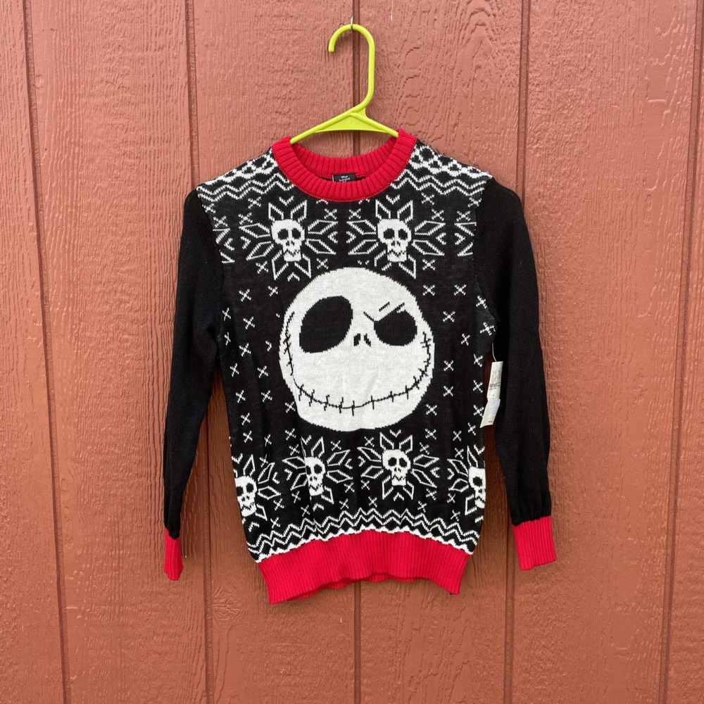 Kids Disney The Nightmare Before Christmas Jack Skellington Sweater Size M 8